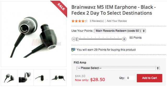 Brainwavz M5 IEM sale