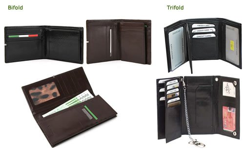 Бумажники bifold/trifold